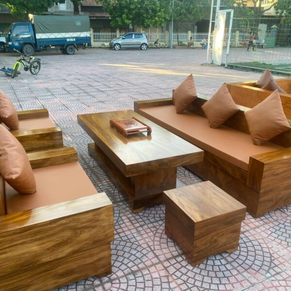 Bộ bàn ghế sofa gỗ cẩm vàng