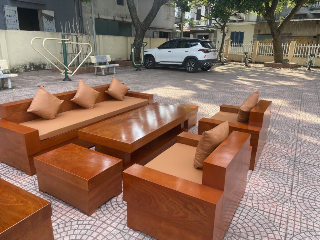 Bộ bàn ghế sofa gỗ hương đá